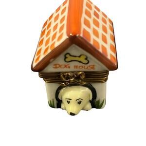 Rare Limoges France Porcelain Box - "Charming Dog House"